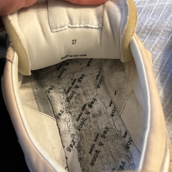 RAG & BONE Women’s Retro Runner Sneakers Tan Oyster Grey Size 37/ 7 US - Picture 8 of 12